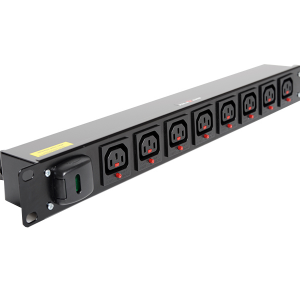 1U Horizontal Lockable IEC C13 Outlet PDU