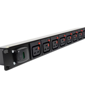 1U Horizontal Lockable IEC C19 outlet PDU